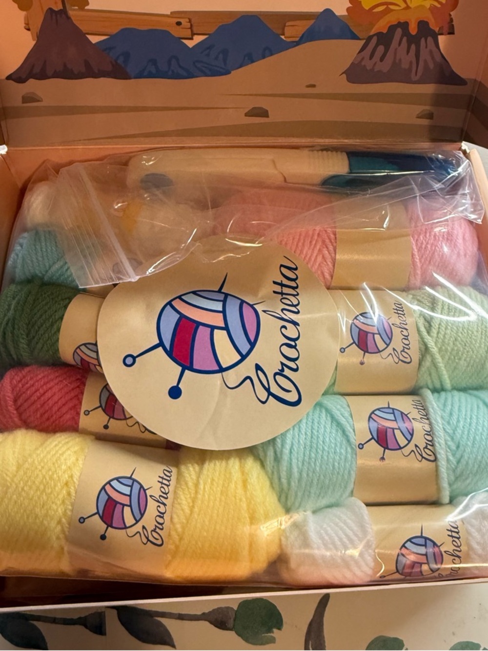 Crochetta Pastel Yarn Kit - Multicolor new with box